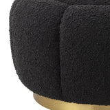 Pufa Eichholtz Inger w tkaninie Bouclé black