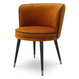 Krzesło do jadalni Eichholtz Grenada w tkaninie Savona orange velvet