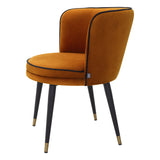 Krzesło do jadalni Eichholtz Grenada w tkaninie Savona orange velvet