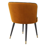Krzesło do jadalni Eichholtz Grenada w tkaninie Savona orange velvet