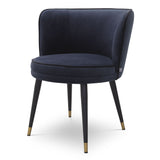 Krzesło do jadalni Eichholtz Grenada w tkaninie Savona midnight blue velvet