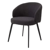 Krzesło do jadalni Eichholtz Lloyd set 2 szt w tkaninie Bouclé black