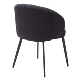 Krzesło do jadalni Eichholtz Lloyd set 2 szt w tkaninie Bouclé black