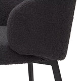 Krzesło do jadalni Eichholtz Lloyd set 2 szt w tkaninie Bouclé black