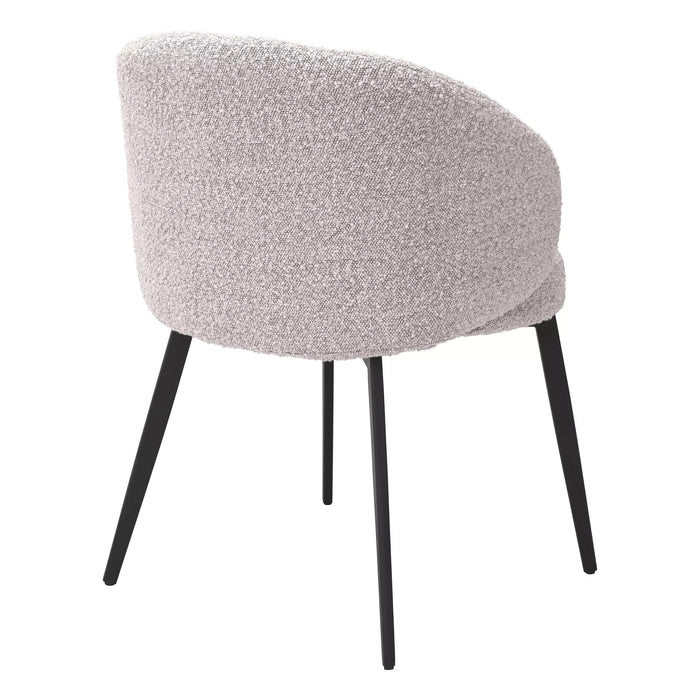 Silla de comedor Eichholtz Lloyd, juego de 2, en tela Bouclé gris