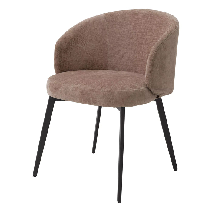 Silla de comedor Eichholtz Lloyd, juego de 2, en tela rosa Sisley