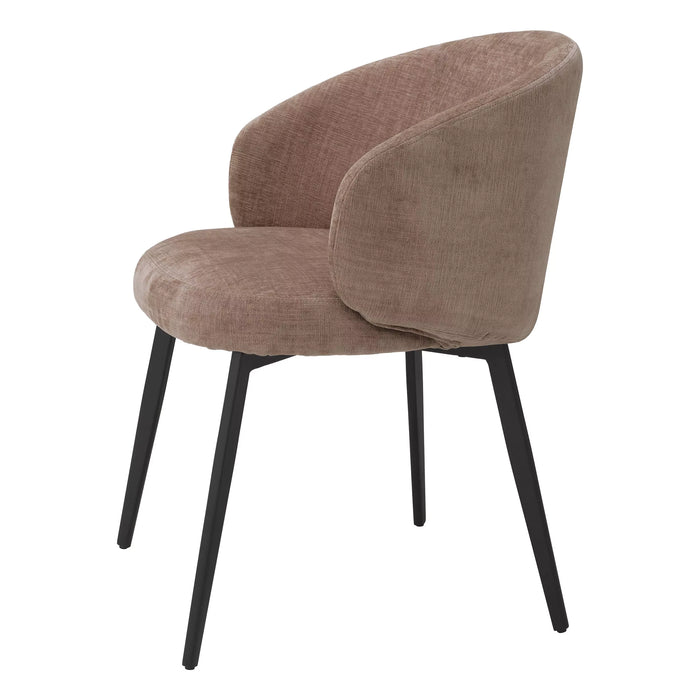 Silla de comedor Eichholtz Lloyd, juego de 2, en tela rosa Sisley