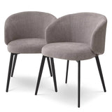 Krzesło do jadalni Eichholtz Lloyd set 2 szt w tkaninie Sisley grey