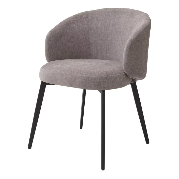 Silla de comedor Eichholtz Lloyd, juego de 2, en tela gris Sisley
