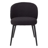 Krzesło do jadalni Eichholtz Lloyd set 2 szt w tkaninie Bouclé black