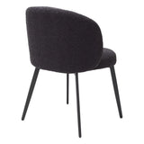 Krzesło do jadalni Eichholtz Lloyd set 2 szt w tkaninie Bouclé black