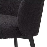 Krzesło do jadalni Eichholtz Lloyd set 2 szt w tkaninie Bouclé black