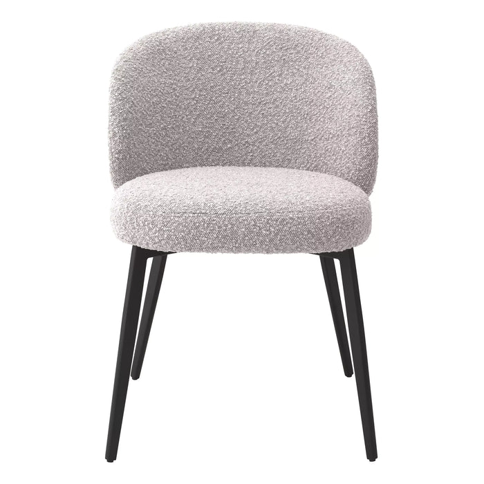 Silla de comedor Eichholtz Lloyd, juego de 2, en tela Bouclé gris