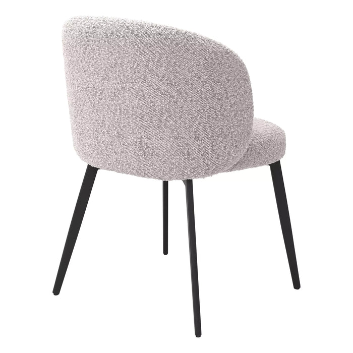 Silla de comedor Eichholtz Lloyd, juego de 2, en tela Bouclé gris