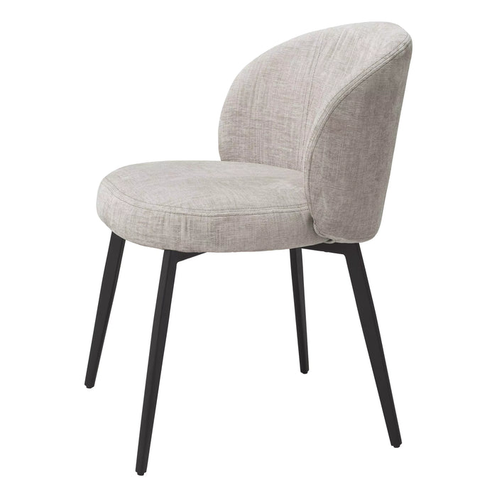 Silla de comedor Eichholtz Lloyd, juego de 2, en tela beige Sisley