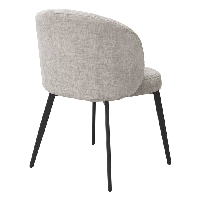 Silla de comedor Eichholtz Lloyd, juego de 2, en tela beige Sisley