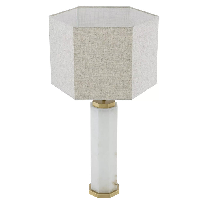 Lámpara de mesa Eichholtz Newman, pantalla hexagonal