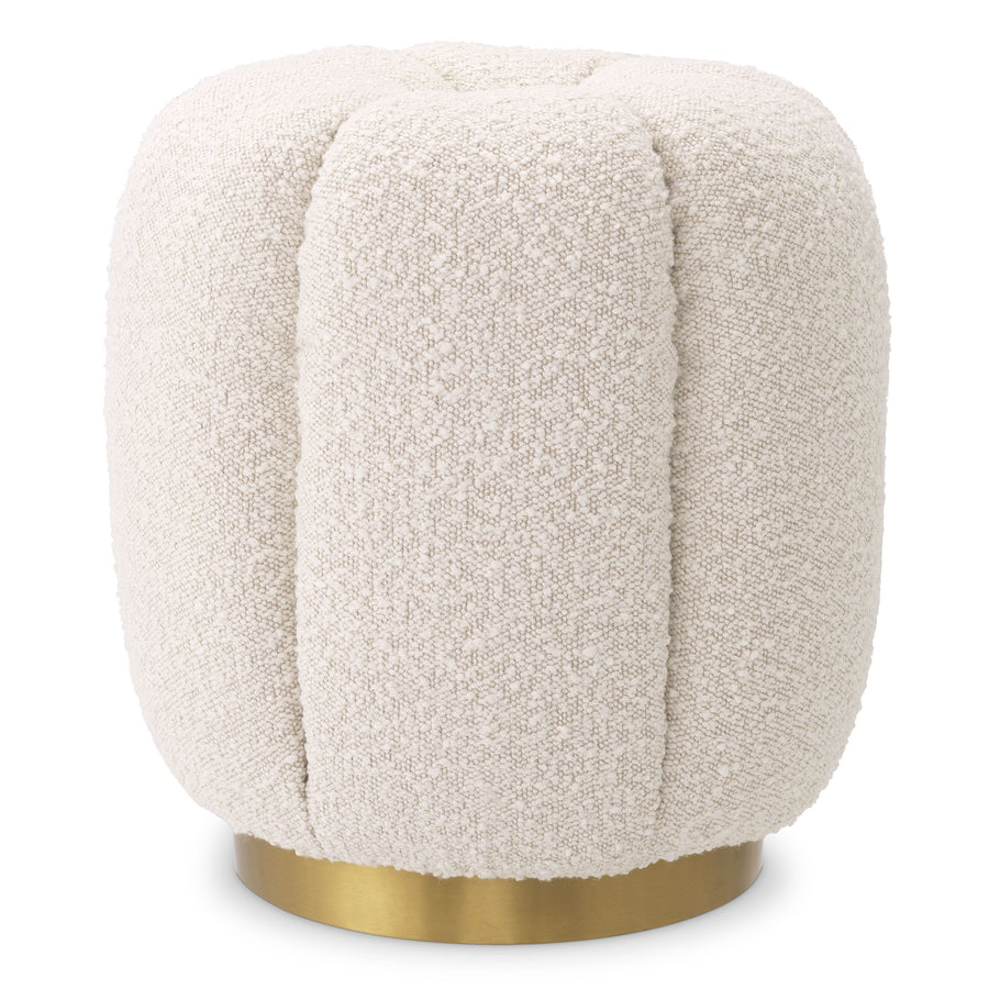 Puf Eichholtz Orchanic en tejido Bouclé color crema