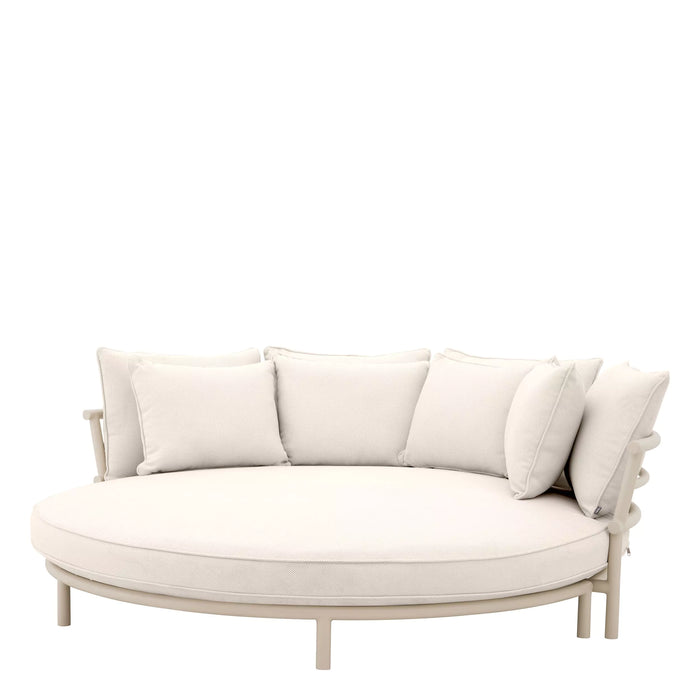 Sofa okrągła Eichholtz Laguno w tkaninie Lewis off-white/grey
