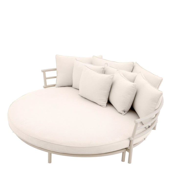 Sofa okrągła Eichholtz Laguno w tkaninie Lewis off-white/grey