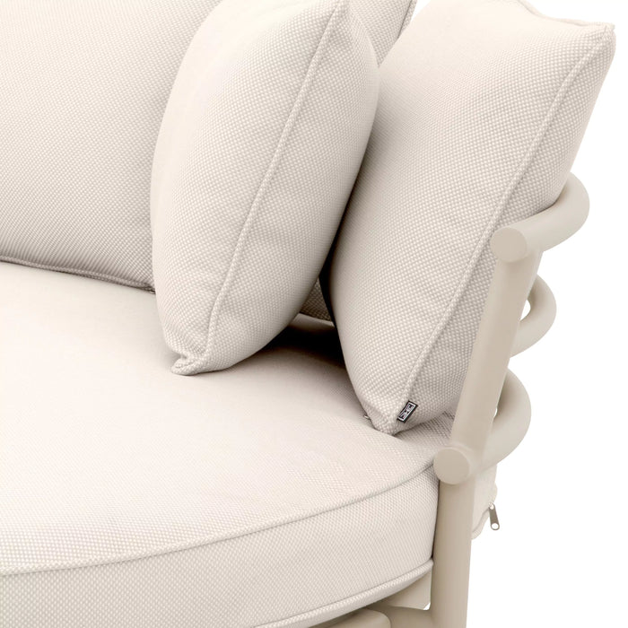 Sofa okrągła Eichholtz Laguno w tkaninie Lewis off-white/grey