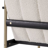 Krzesło Eichholtz Elan w tkaninie Bouclé cream