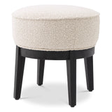 Stołek Eichholtz Jarrett w tkaninie Bouclé cream