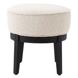 Stołek Eichholtz Jarrett w tkaninie Bouclé cream