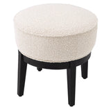Stołek Eichholtz Jarrett w tkaninie Bouclé cream