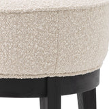 Stołek Eichholtz Jarrett w tkaninie Bouclé cream