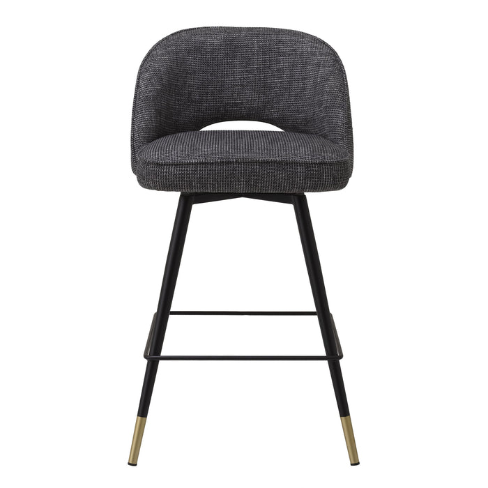 Zestaw 2 hokerów Eichholtz Cliff w tkaninie Rocat black