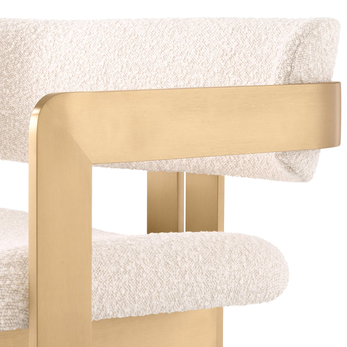 Silla Eichholtz Donato en tejido bouclé color crema