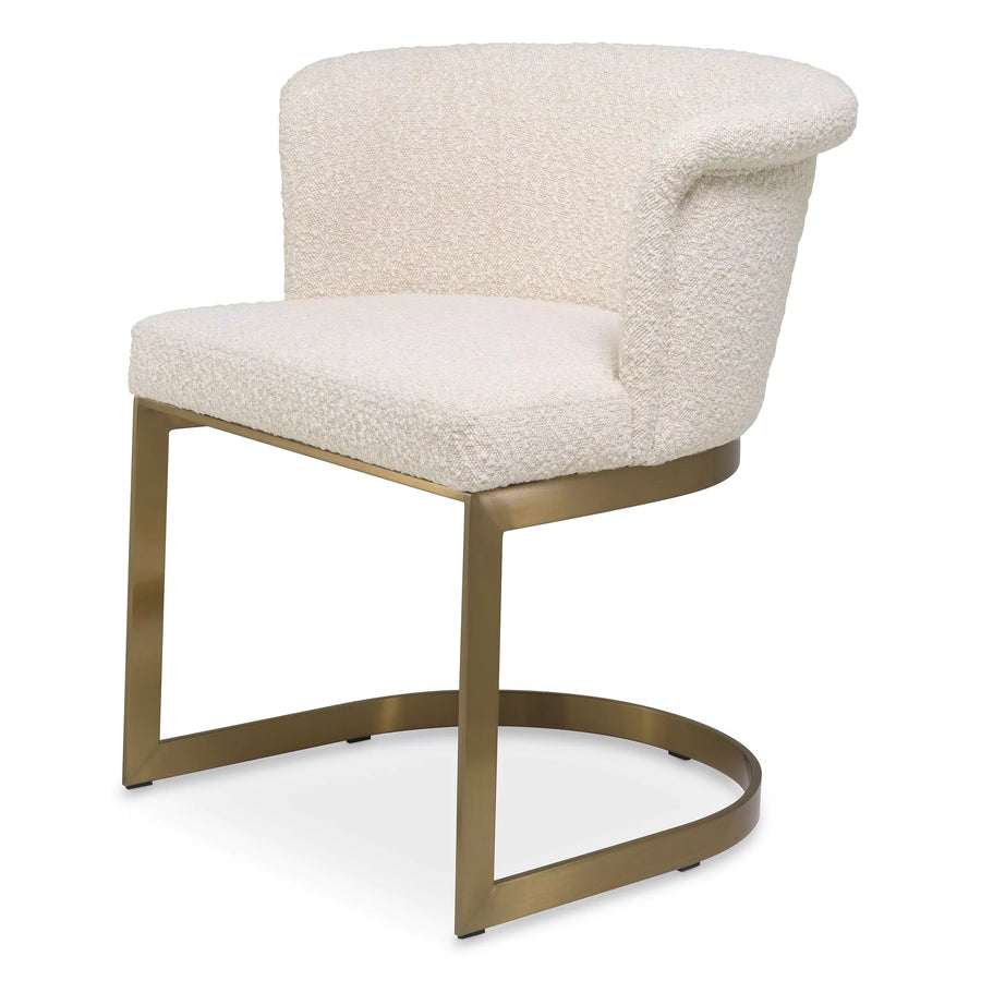 Eichholtz Bofinger Dining Chair in Bouclé cream