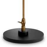 Antique brass finish | white glass | black base