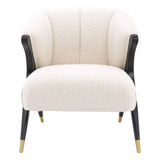 Krzesło Eichholtz Pavone w tkaninie Bouclé cream
