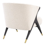 Krzesło Eichholtz Pavone w tkaninie Bouclé cream