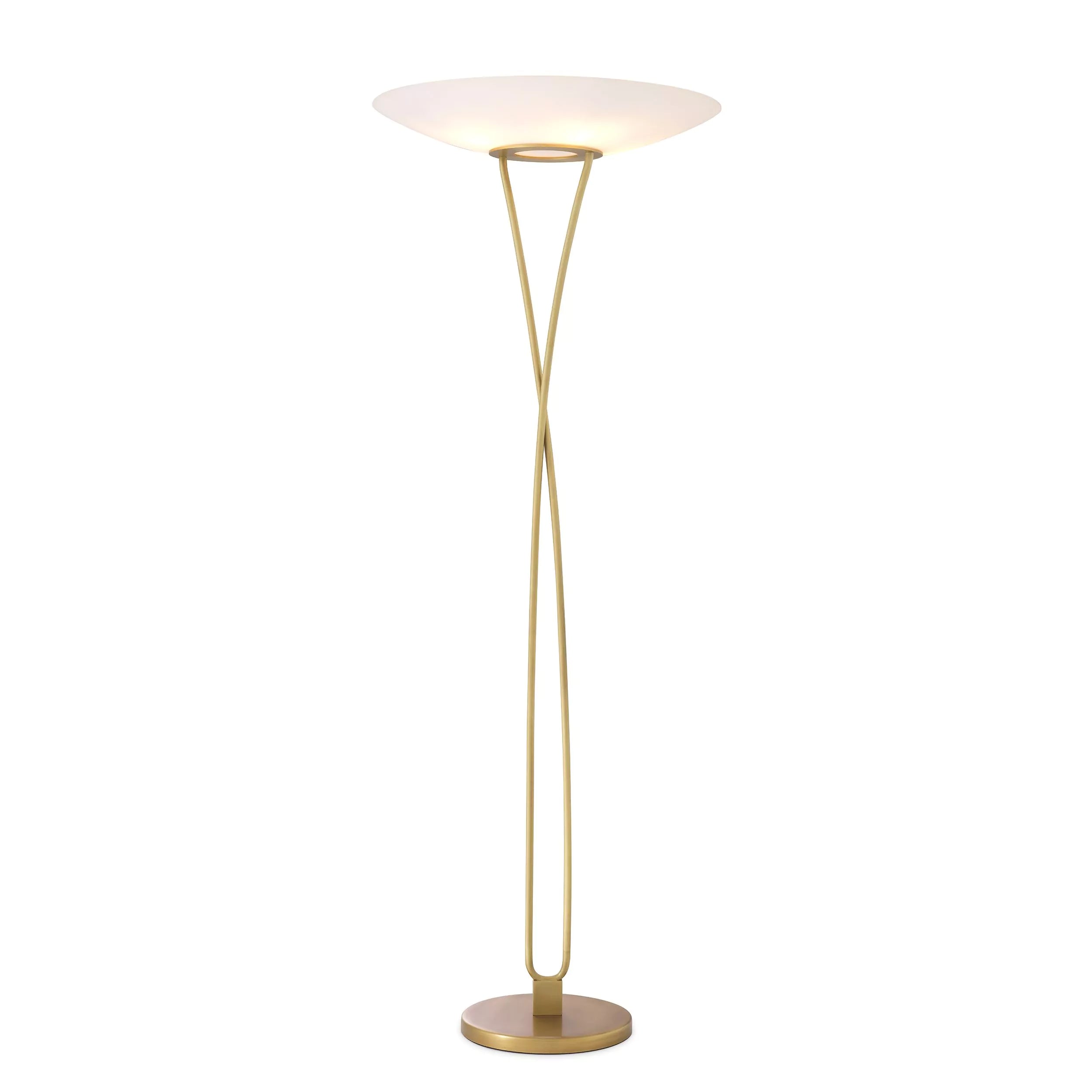 Antique brass finish | white glass