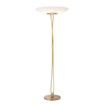 Antique brass finish | white glass