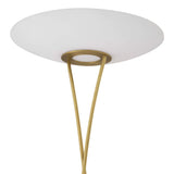 Antique brass finish | white glass