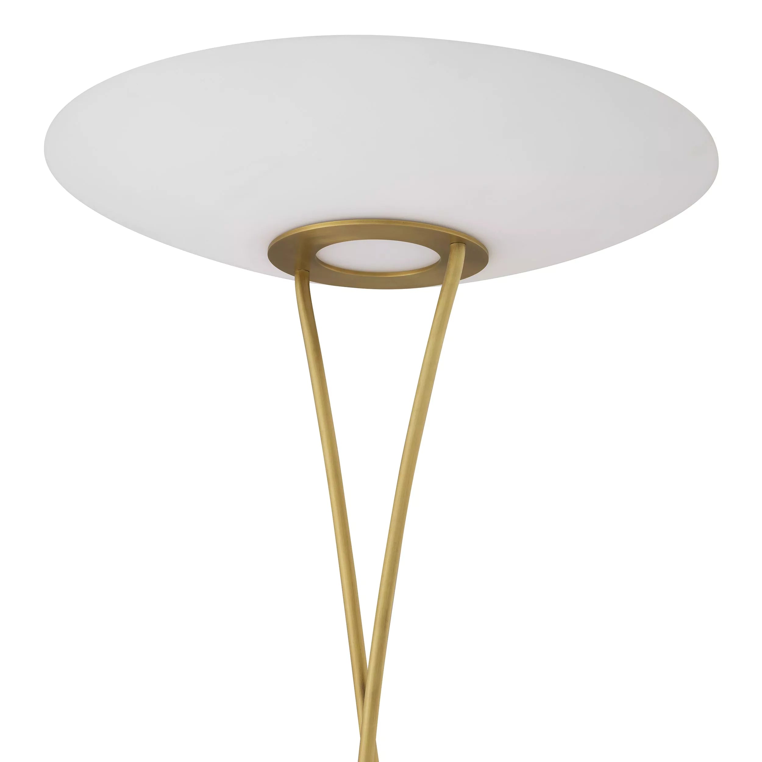 Antique brass finish | white glass