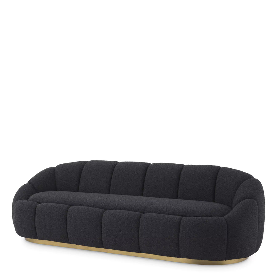 Sofa Eichholtz Inger w tkaninie Bouclé black