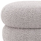 Stołek Eichholtz Tulum w tkaninie Bouclé grey