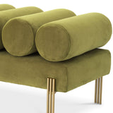 Ławka Eichholtz Oxley w tkaninie Savona vintage green velvet