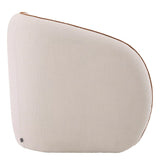 Sillón izquierdo Eichholtz San Marino en tela Crema, tela Vintage naranja