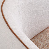Sillón izquierdo Eichholtz San Marino en tela Crema, tela Vintage naranja