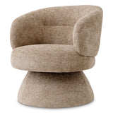 Fotel obrotowy Eichholtz Liberty w tkaninie Lyssa sand