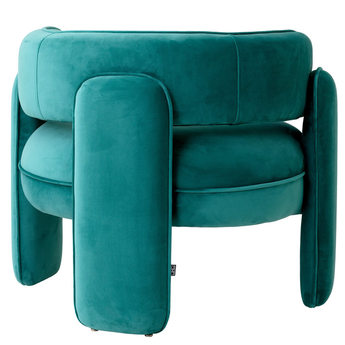 Savona turquoise velvet