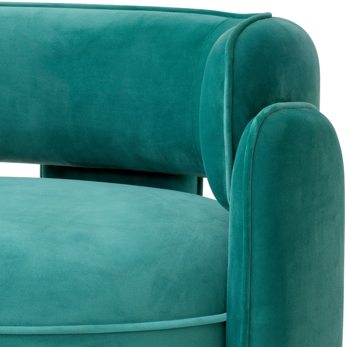 Savona turquoise velvet