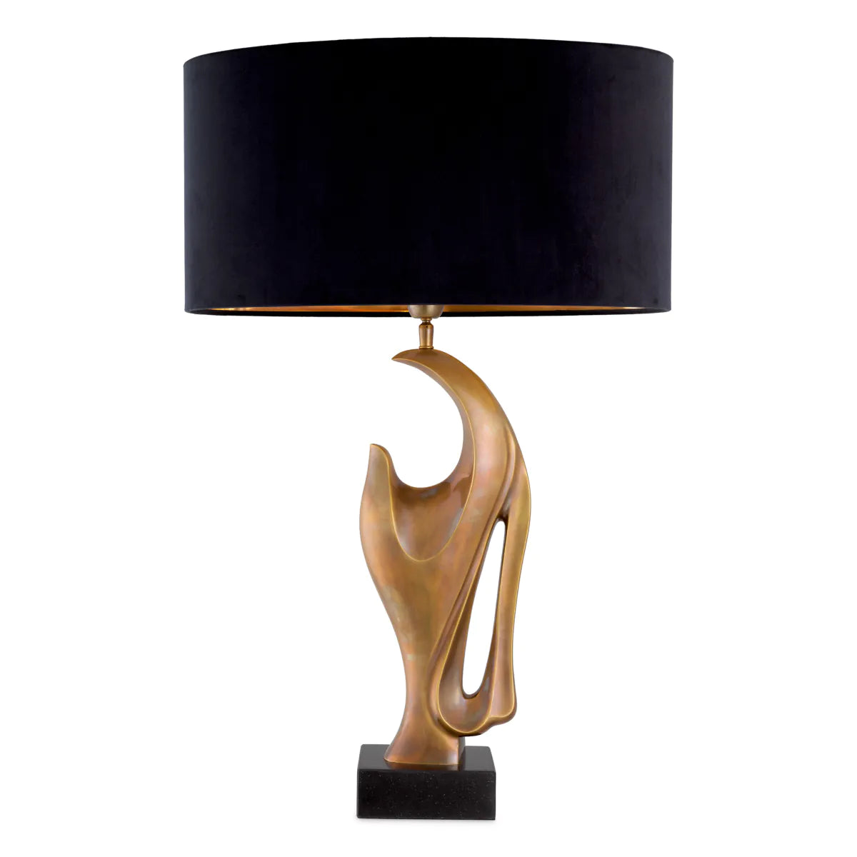 Vintage brass finish | black granite base