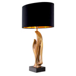 Vintage brass finish | black granite base